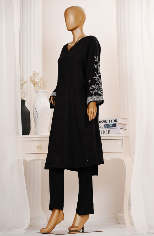 Monochrome by Amna Khadija Embroidered Cotton Stitched 2 Piece Suit - AM25MNC2 - D-275 - Black - Summer Collection