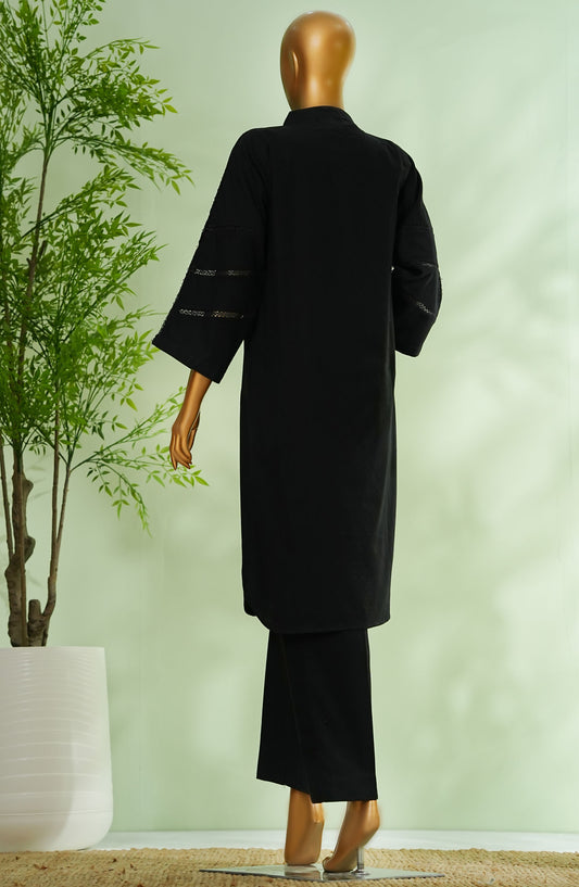 Monochrome by Amna Khadija Embroidered Cotton Stitched 2 Piece Suit - AM25MNC2 - D-281 - Black - Summer Collection