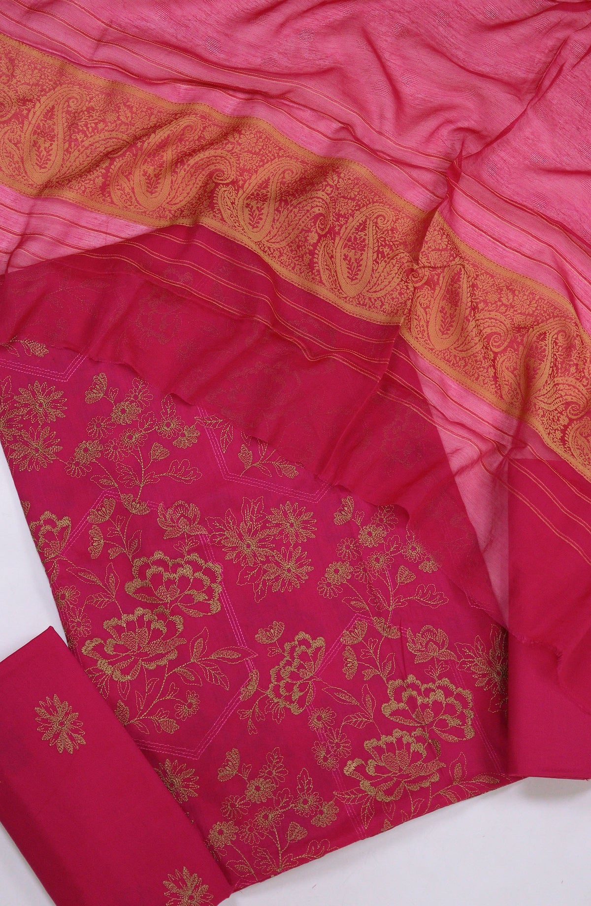 Sabeha by Amna Khadija Embroidered Lawn Unstitched 3 Piece Suit - AM25SB - D-04 - Pink - Summer Collection