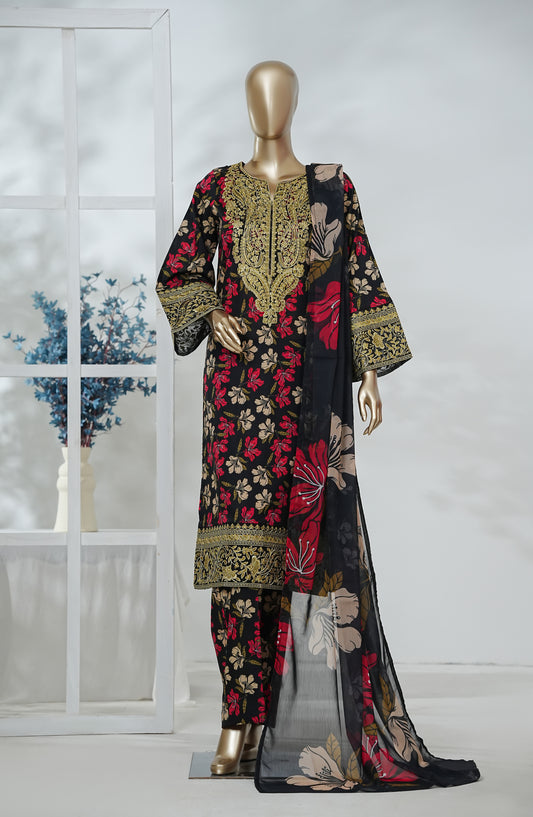 Afsana by Amna Khadija Embroidered Cotton Stitched 3 Piece Suit - AZFP-04 - AM26AZFP - Red - Festive Collection