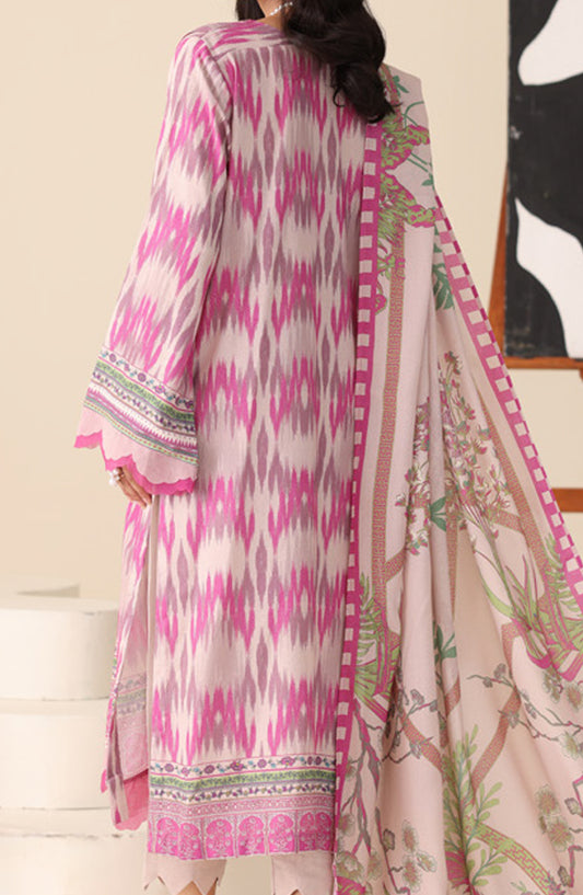 Aafreen by Riaz Arts Printed & Embroidered Karandi Unstitched 3 Piece Suit - AF-251 - RA25AKR - Pink - Winter Collection