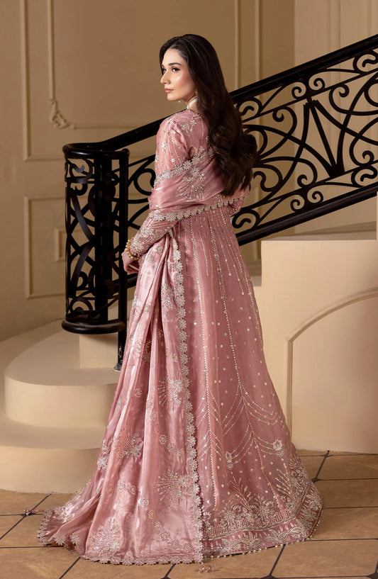 Aaina by Alizeh Embroidered Sheesha Silk Unstitched 3 Piece Suit - 2240 Ninay - ALZ26AIN - Pink - Luxury Collection