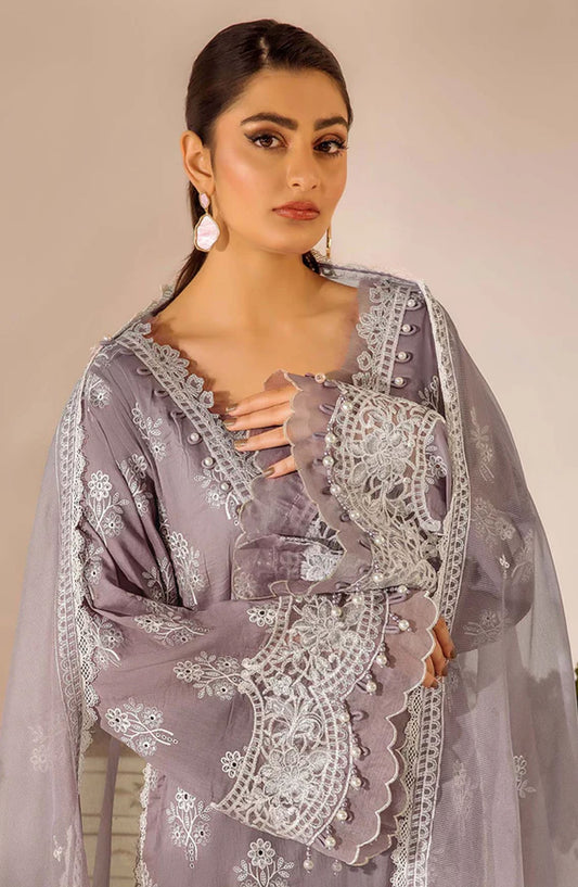 Adans Libas Embroidered Lawn Unstitched 3 Piece Suit - 4777 - ADL25SCH - Purple - Summer Collection