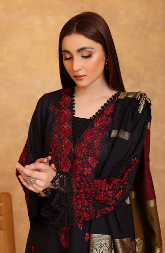 Adeeva by Johra Embroidered Jacquard Lawn Unstitched 3 Piece Suit - JH-706 - JH25ADV - Black - Summer Collection