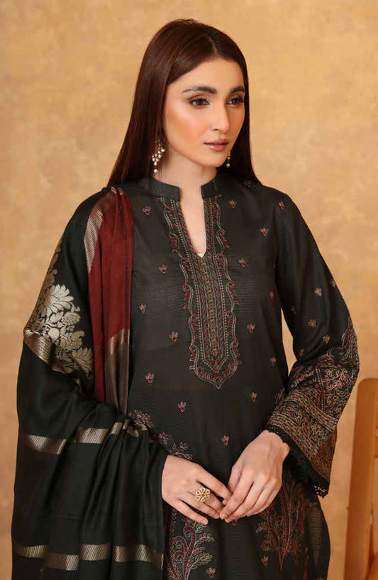 Adeeva by Johra Embroidered Jacquard Lawn Unstitched 3 Piece Suit - JH-705 - JH25ADV - Black - Summer Collection