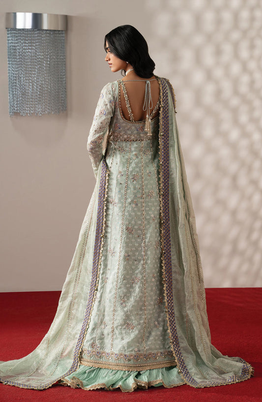 Afrozeh Aure Embroidered Cotton Jacquard Unstitched 3 Piece Suit - 04 Marais - AF26AUR - Green - Formals Collection