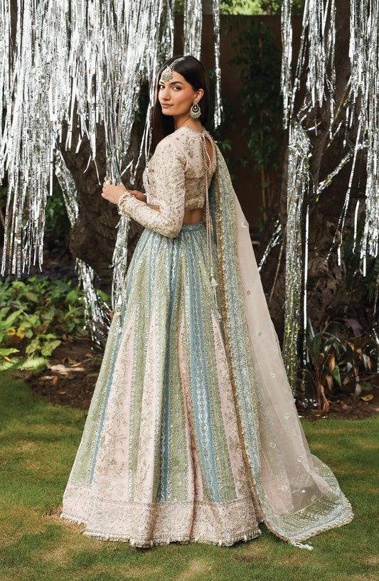 Afrozeh Dastan Goyi Embroidered Organza Unstitched 3 Piece Suit - Petal Hour AWS-01 - AF25AWS - Pink - Wedding Collection