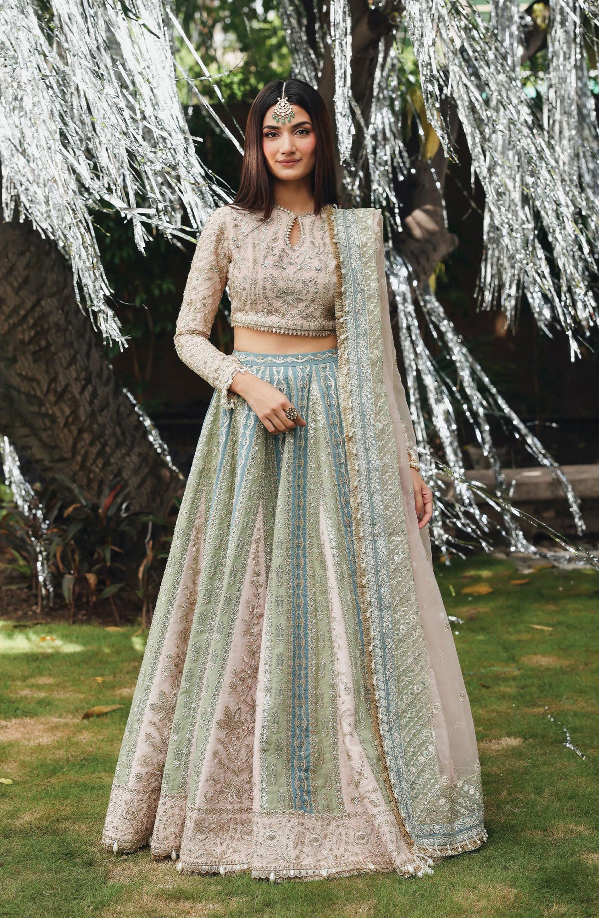 Afrozeh Dastan Goyi Embroidered Organza Unstitched 3 Piece Suit - Petal Hour AWS-01 - AF25AWS - Pink - Wedding Collection