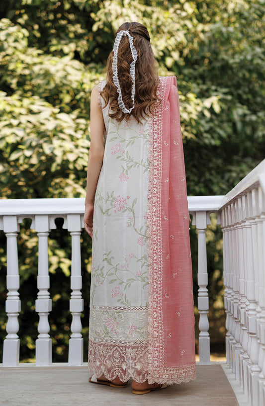 Afrozeh Summer Together Embroidered Lawn Unstitched 3 Piece Suit - FWU0002 Aurevia - AF26SMT - Light Green - Luxury Collection