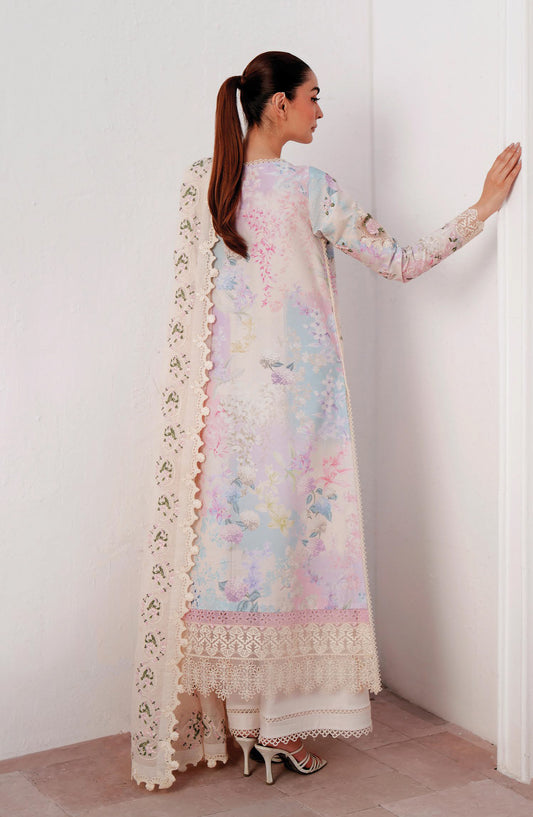Afrozeh Sunspell Embroidered Lawn Unstitched 3 Piece Suit - Solithe - AF26SNS - Pink - Summer Collection