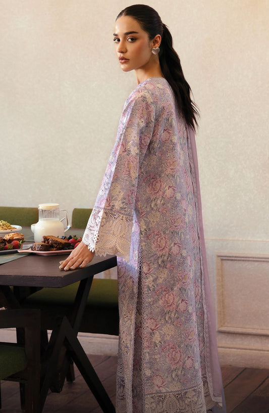 Daybreak by Afrozeh Embroidered Lawn Unstitched 3 Piece Suit - AL-25-V11-06 Dust Lit - Purple - Summer Collection