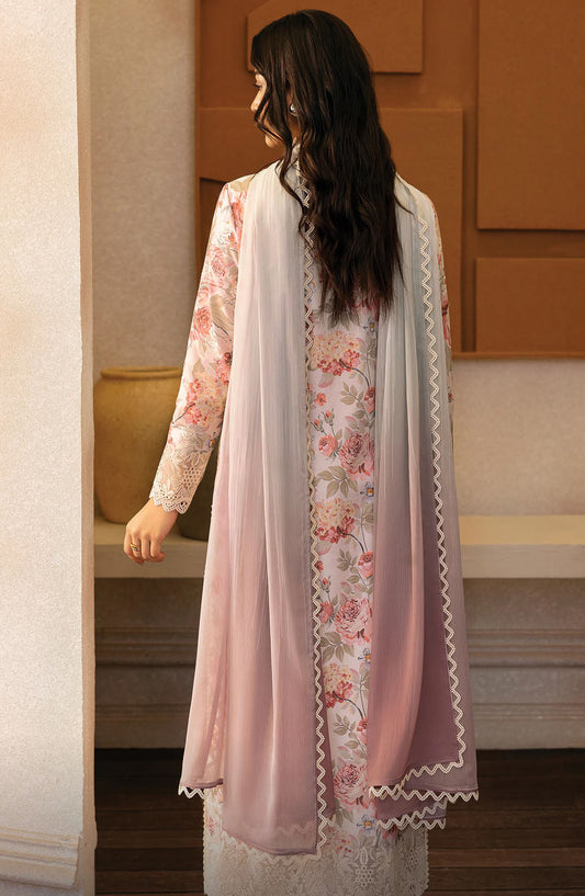 Daybreak by Afrozeh Embroidered Lawn Unstitched 3 Piece Suit - AL-25-V11-03 Horizon Faded - White - Summer Collection