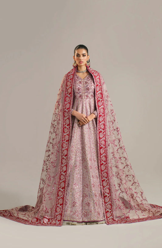 Afsana by Akbar Aslam Embroidered Orange Unstitched 3 Piece Suit - Farida - AKA25AFS - Pink - Festive Collection