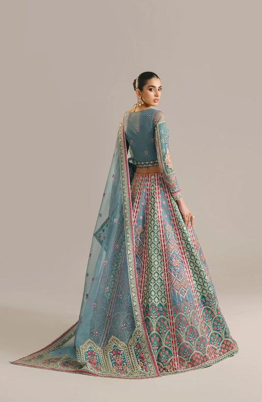 Afsana by Akbar Aslam Embroidered Orange Unstitched 3 Piece Suit - Lajwanti - AKA25AFS - Blue - Festive Collection