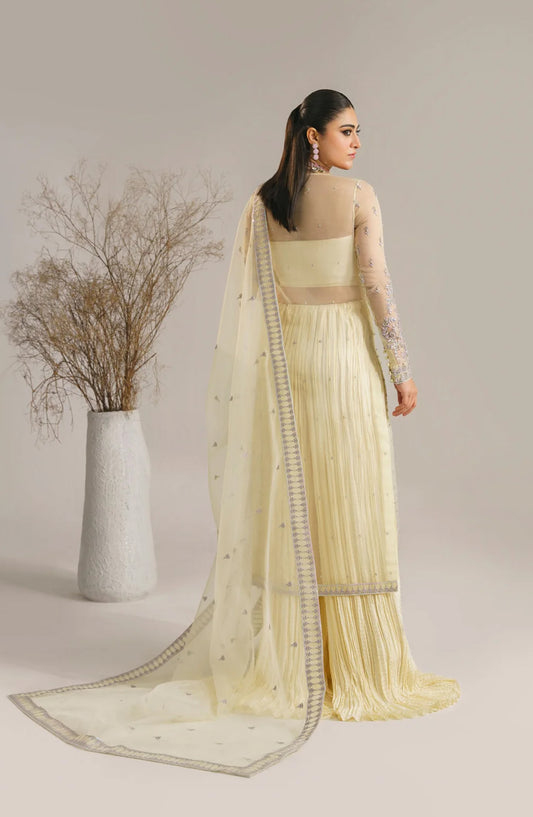 Afsana by Akbar Aslam Embroidered Orange Unstitched 3 Piece Suit - Gulbadan - AKA25AFS - Fawn - Festive Collection