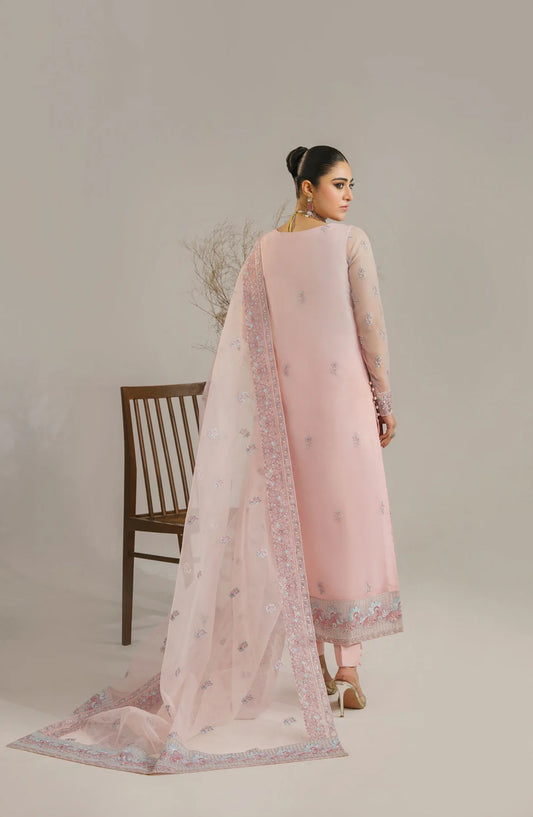 Afsana by Akbar Aslam Embroidered Orange Unstitched 3 Piece Suit - Niloufer - AKA25AFS - Pink - Festive Collection