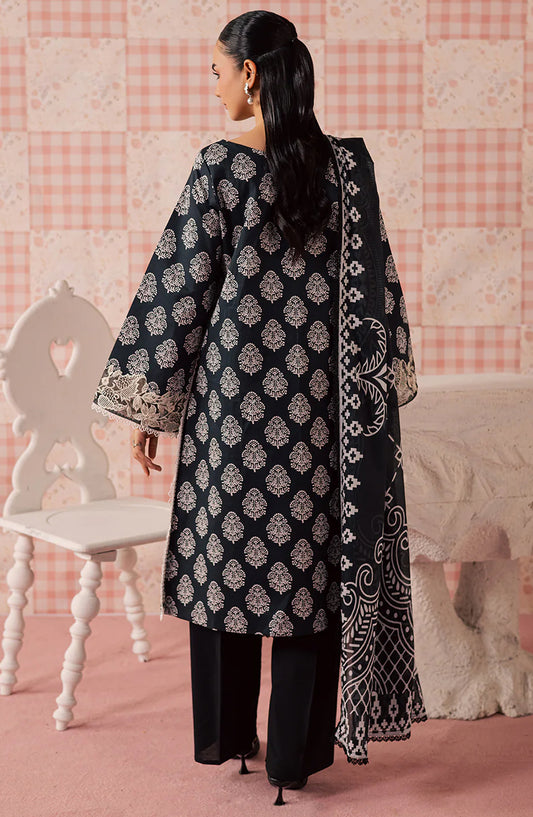 Afsana by Mahnur Embroidered Lawn Unstitched 3 Piece Suit - AL-05 - MH26AFS - Black - Summer Collection