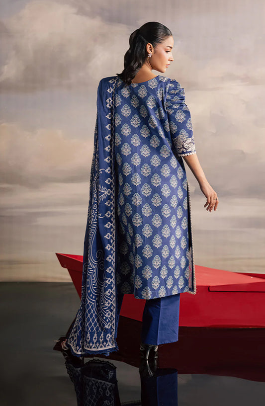 Afsana by Mahnur Embroidered Lawn Unstitched 3 Piece Suit - AL-04 - MH26AFS - Blue - Summer Collection