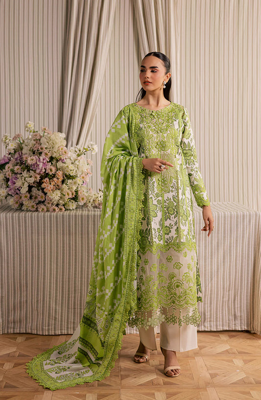 Afsana by Mahnur Embroidered Lawn Unstitched 3 Piece Suit - AL-03 - MH26AFS - Green - Summer Collection