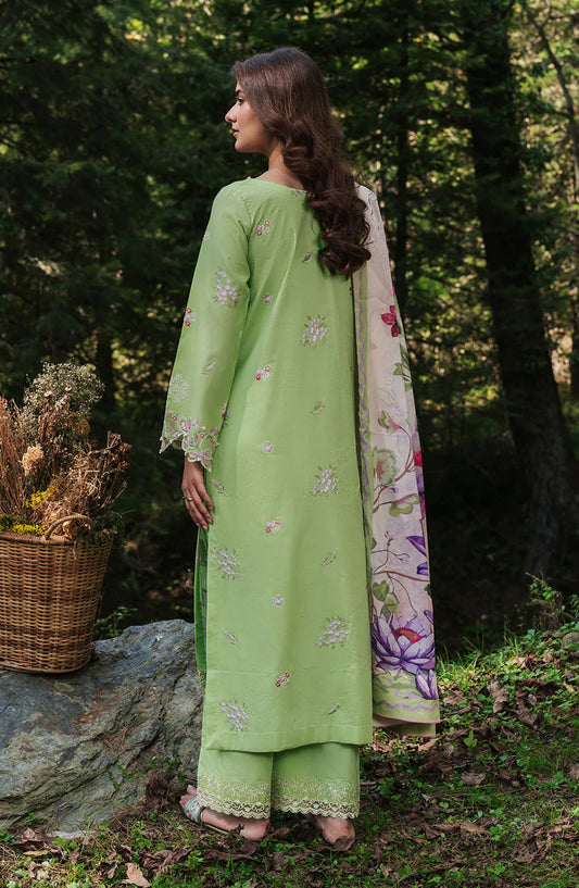 Afsanah Essential Embroidered Lawn Unstitched 3 Piece Suit - AL-107 - AFS26ES - Green - Summer Collection