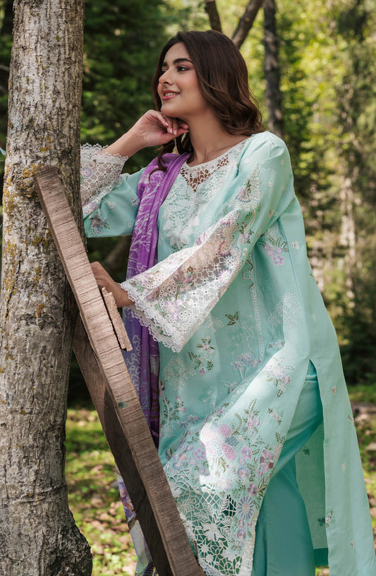 Afsanah Essential Embroidered Lawn Unstitched 3 Piece Suit - AL-105 - AFS26ES - Ferozi - Summer Collection