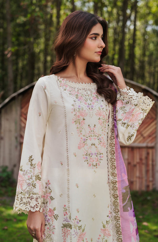Afsanah Essential Embroidered Lawn Unstitched 3 Piece Suit - AL-101 - AFS26ES - Fawn - Summer Collection