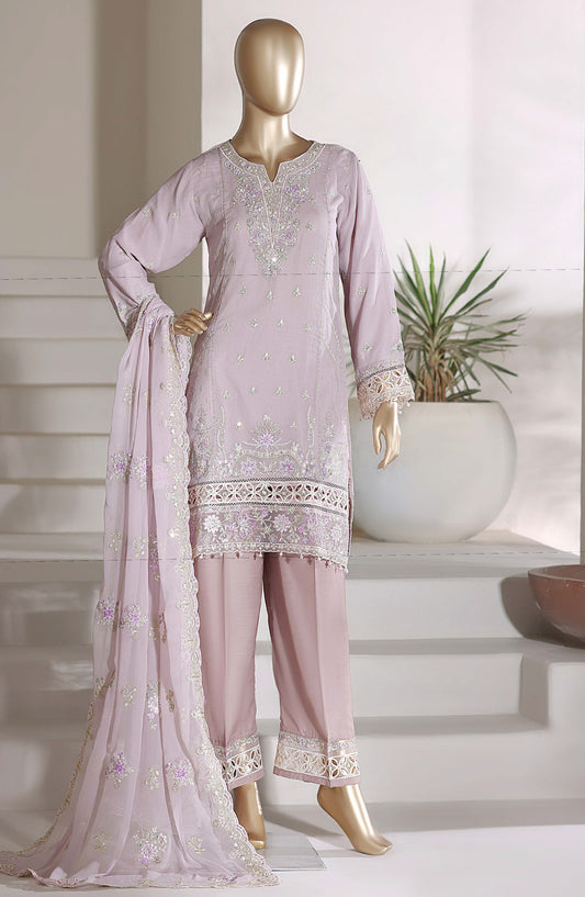 Afsanay by Sadabahar Embroidered Chiffon Stitched 3 Piece Suit - CR-30 - SBD26AFY - Light Purple - Luxury Collection