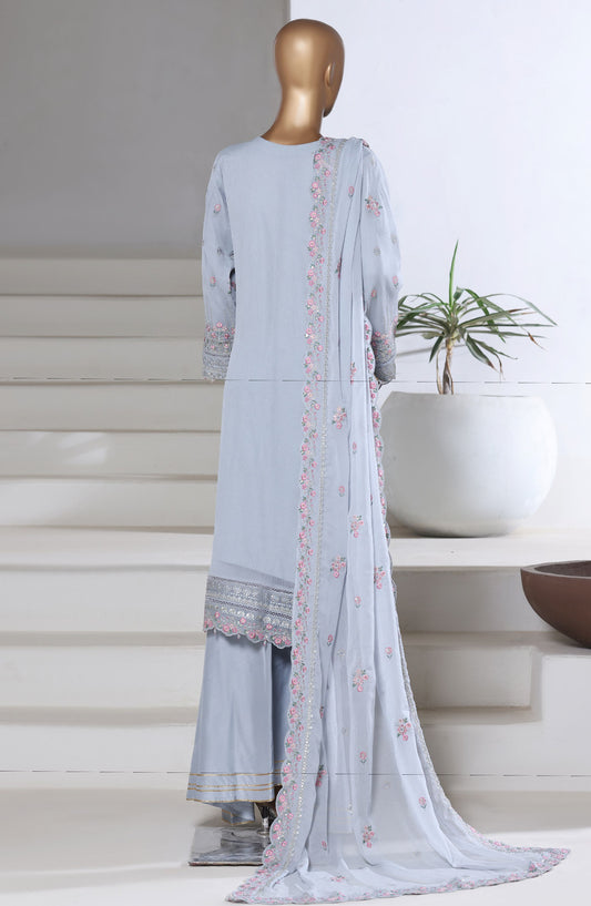 Afsanay by Sadabahar Embroidered Chiffon Stitched 3 Piece Suit - CF-11 - SBD25AFSANA - Blue - Festive Collection