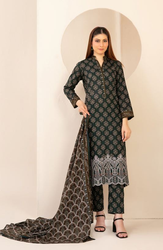 Ailani by Tawakkal Fabrics Embroidered Lawn Unstitched 3 Piece Suit - D-3716 - TF26ALN - Green - Summer Collection