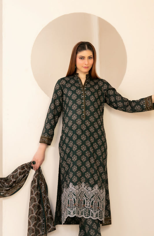 Ailani by Tawakkal Fabrics Embroidered Lawn Unstitched 3 Piece Suit - D-3716 - TF26ALN - Green - Summer Collection