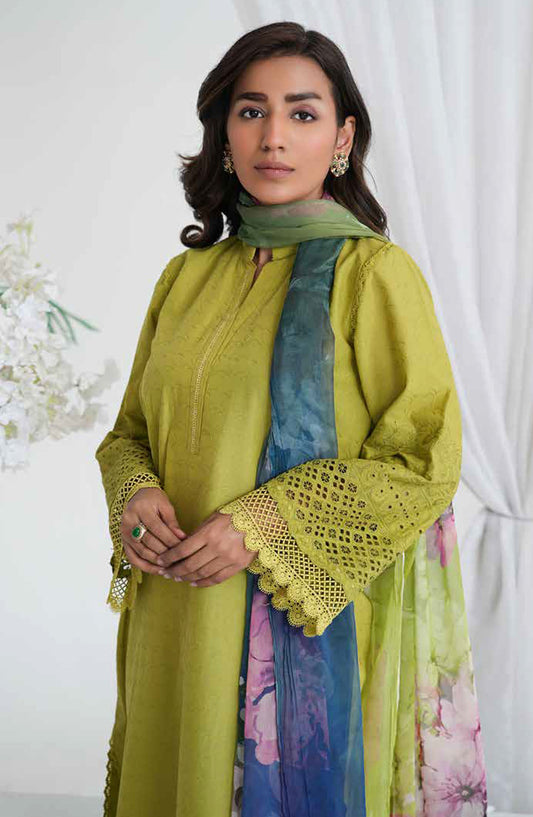 Aiman by Johra Chikankari Lawn Unstitched 3 Piece Suit - JH-865 - JH25AIM - Green - Summer Collection