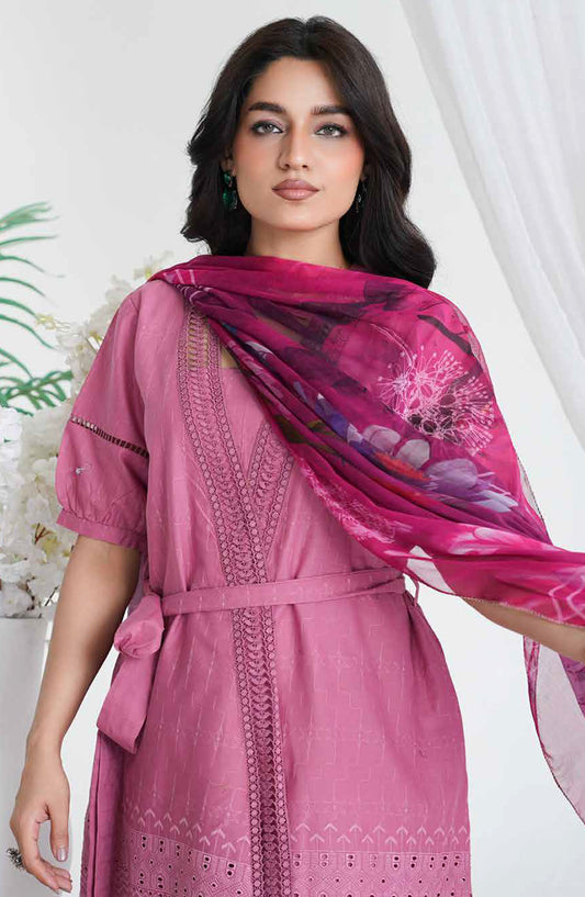 Aiman by Johra Chikankari Lawn Unstitched 3 Piece Suit - JH-862 - JH25AIM - Pink - Summer Collection
