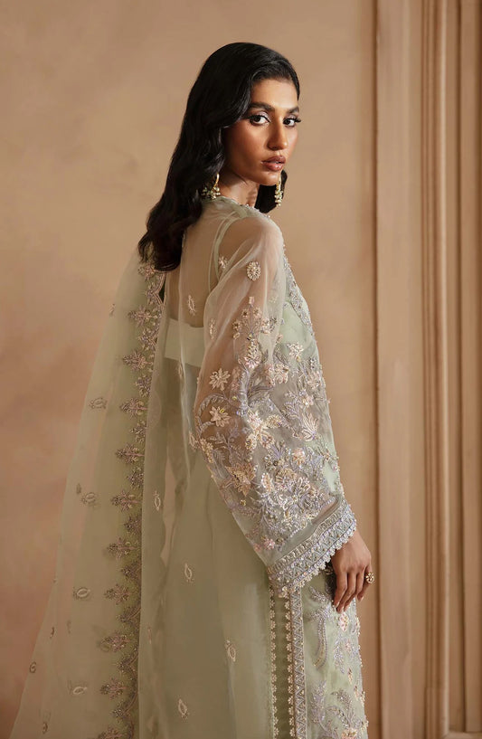 Deewani by Akbar Aslam Luxury Formals Embroidered Organza Unstitched 3 Piece Suit - Isolde - AKA25DWN2 - Green - Festive Collection