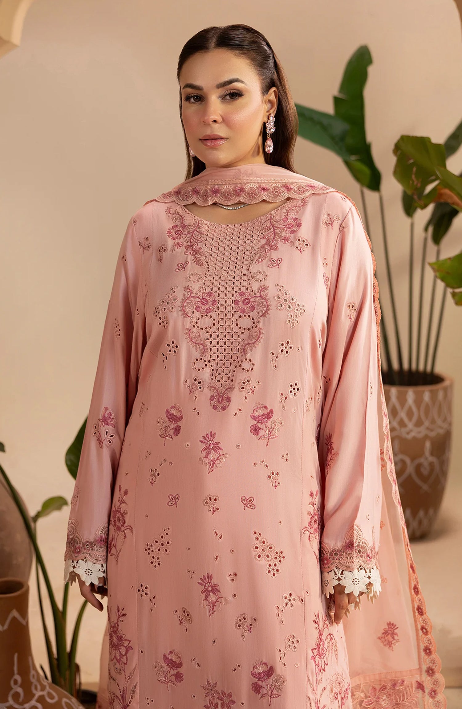 Al Karim Gulkar Embroidered Viscose Unstitched 3 Piece Suit - GK-01 - AK26GLK - Pink - Winter Collection