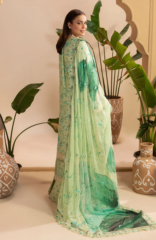 Al Karim Gulkar Embroidered Viscose Unstitched 3 Piece Suit - GK-03 - AK26GLK - Lemon - Winter Collection