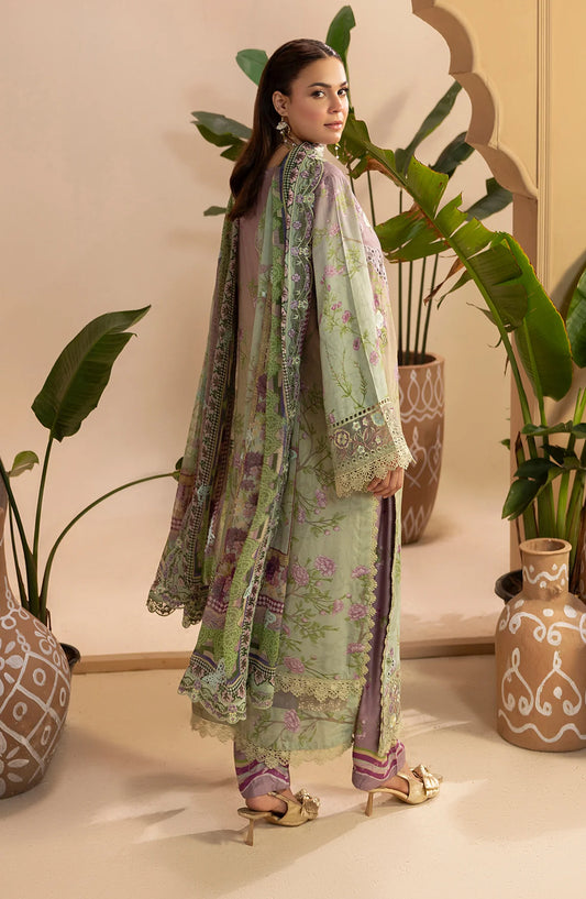 Al Karim Gulkar Embroidered Viscose Unstitched 3 Piece Suit - GK-04 - AK26GLK - Mint Green - Winter Collection