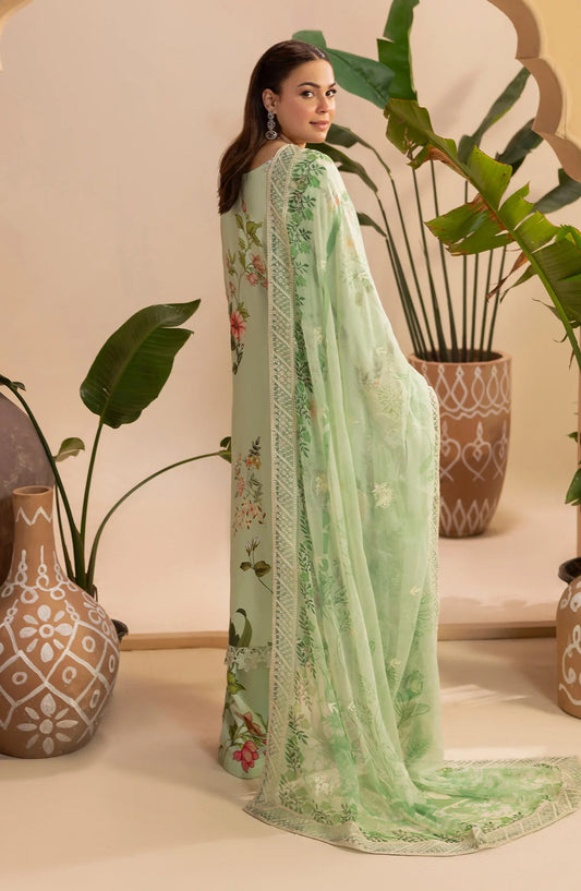 Al Karim Gulkar Embroidered Viscose Unstitched 3 Piece Suit - GK-05 - AK26GLK - Pista Green - Winter Collection