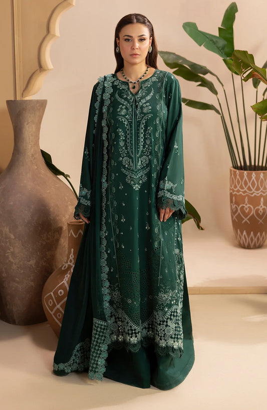 Al Karim Gulkar Embroidered Viscose Unstitched 3 Piece Suit - GK-06 - AK26GLK - Green - Winter Collection