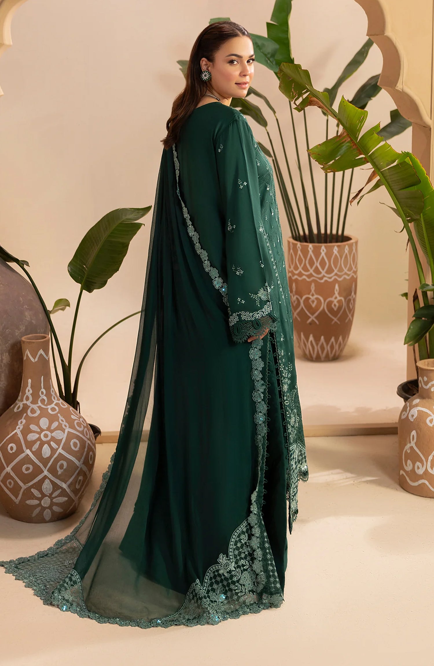 Al Karim Gulkar Embroidered Viscose Unstitched 3 Piece Suit - GK-06 - AK26GLK - Green - Winter Collection