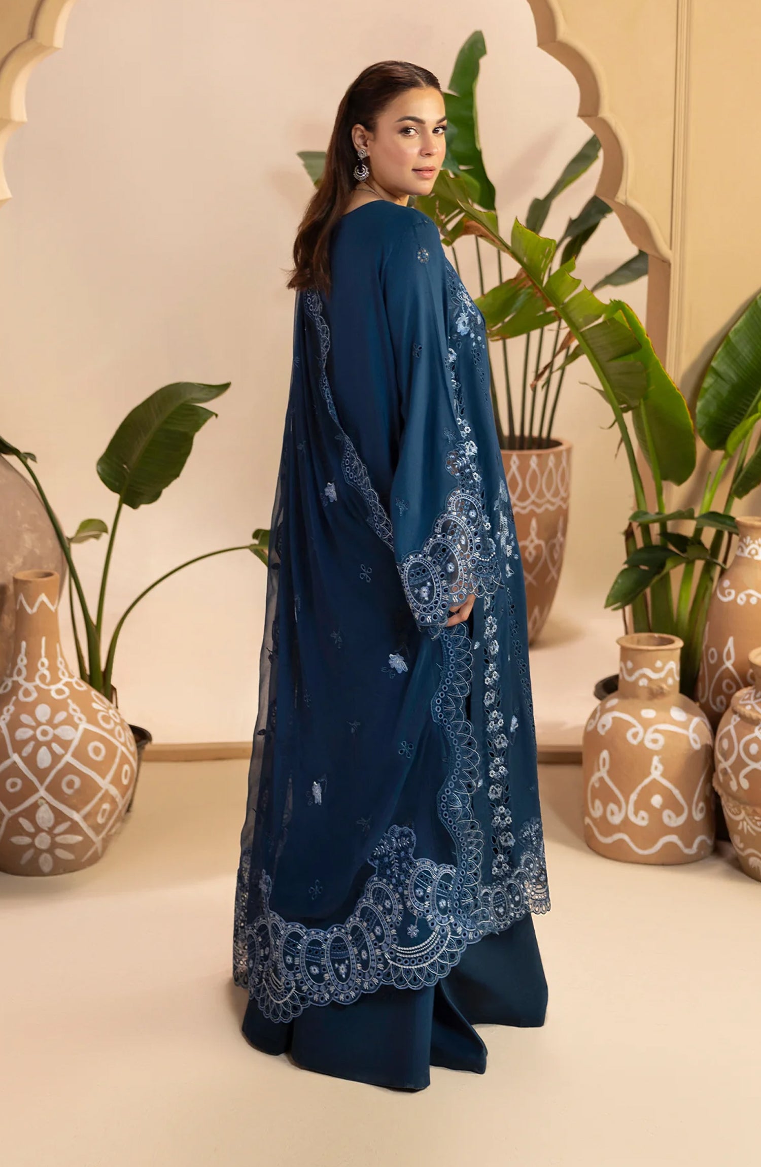 Al Karim Gulkar Embroidered Viscose Unstitched 3 Piece Suit - GK-08 - AK26GLK - Blue - Winter Collection