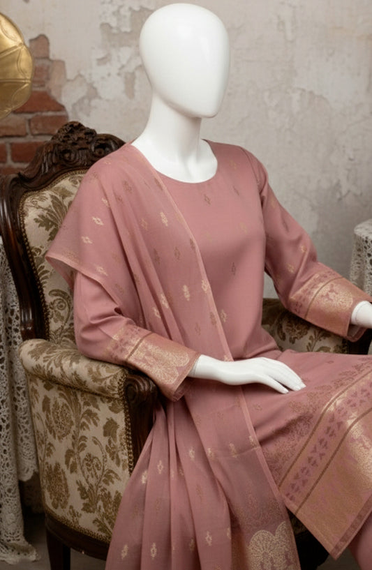 Al Karim Baroshia Lawn Unstitched 3 Piece Suit - D-04 - AK26BARS - Pink - Summer Collection