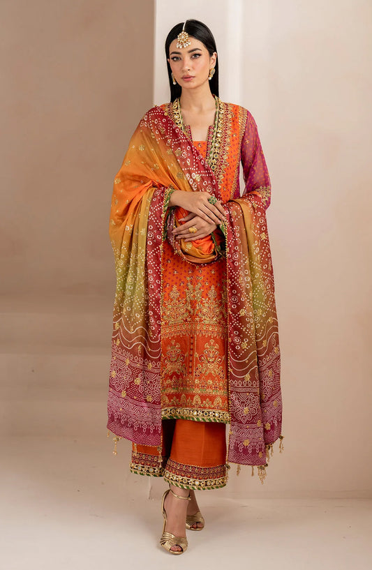 Baroque Exclusive Formal Embroidered Chiffon Unstitched 3Pc UF-706 Formal Collection
