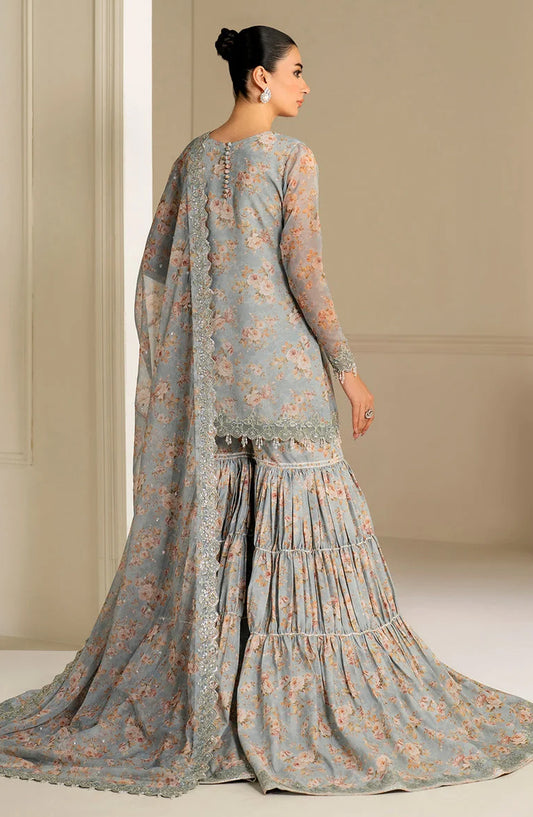 Baroque Exclusive Formal Embroidered Chiffon Unstitched 3Pc UF-4165 Formal Collection