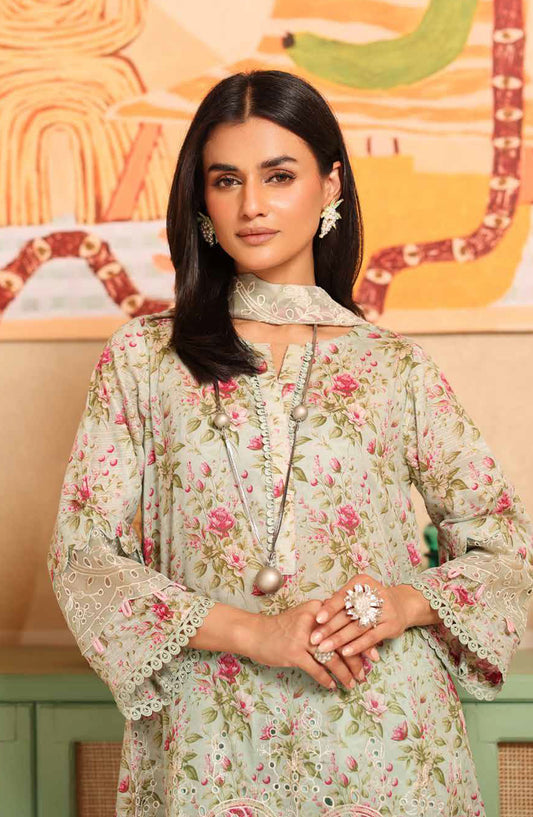 Aleeha by Johra Embroidered Lawn Unstitched 3 Piece Suit - JH-953 - JH25ALEH - Green - Summer Collection