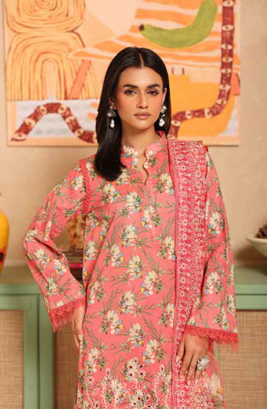 Aleeha by Johra Embroidered Lawn Unstitched 3 Piece Suit - JH-952 - JH25ALEH - Pink - Summer Collection