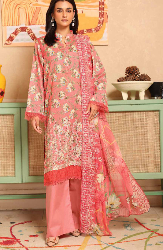 Aleeha by Johra Embroidered Lawn Unstitched 3 Piece Suit - JH-952 - JH25ALEH - Pink - Summer Collection