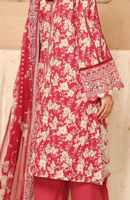 Aleeha by Johra Embroidered Lawn Unstitched 3 Piece Suit - JH-951 - JH25ALEH - Red - Summer Collection