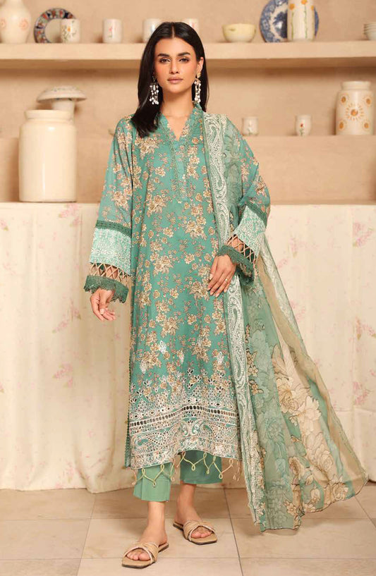 Aleeha by Johra Embroidered Lawn Unstitched 3 Piece Suit - JH-950 - JH25ALEH - Green - Summer Collection