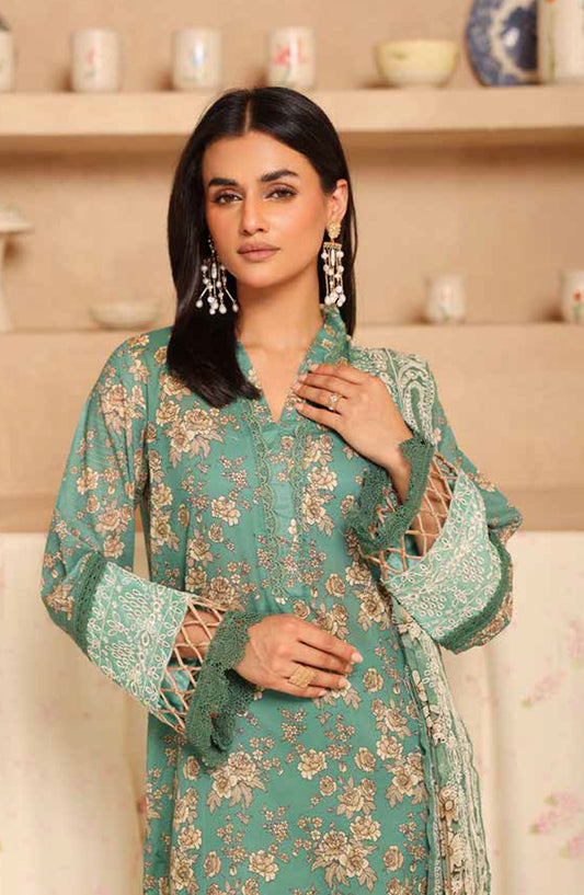 Aleeha by Johra Embroidered Lawn Unstitched 3 Piece Suit - JH-950 - JH25ALEH - Green - Summer Collection