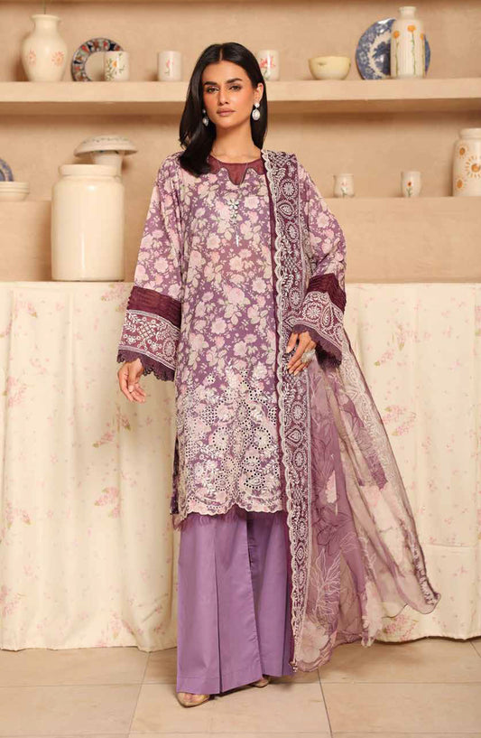 Aleeha by Johra Embroidered Lawn Unstitched 3 Piece Suit - JH-949 - JH25ALEH - Purple - Summer Collection